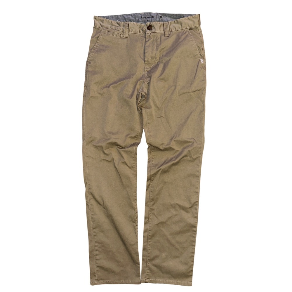 Quiksilver Mens Regular Fit Chino Pants Khaki Tan Size 30 EQYNP03197